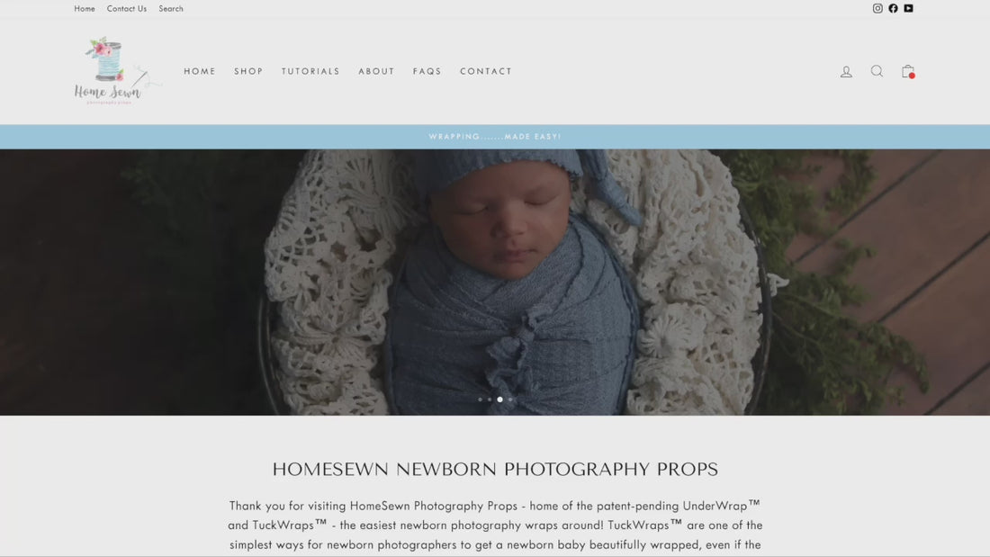 Photography Props Shopify E-commerce Website Design
